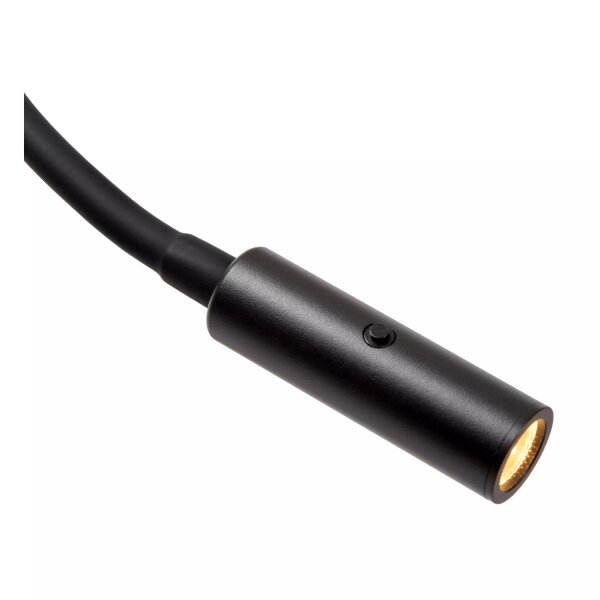 Stehleuchte Stoff Metall Beige Schwarz Leselicht 165 cm