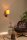 Wandlampe Stoffschirm Metall Beige Schwarz E27 H:50 cm