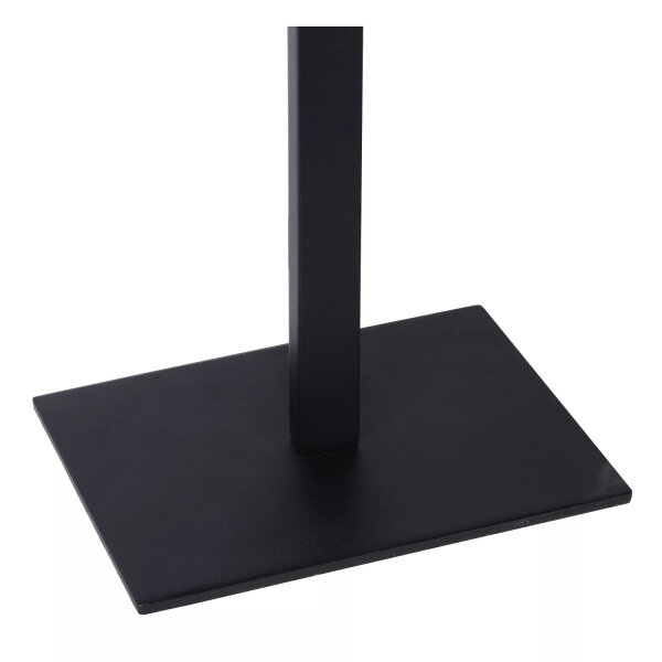 Runde Tischlampe Bambus Metall Schwarz E27 52 cm hoch