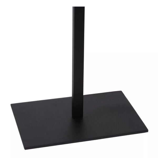 Runde Stehleuchte Bambus Metall Schwarz E27 156 cm groß