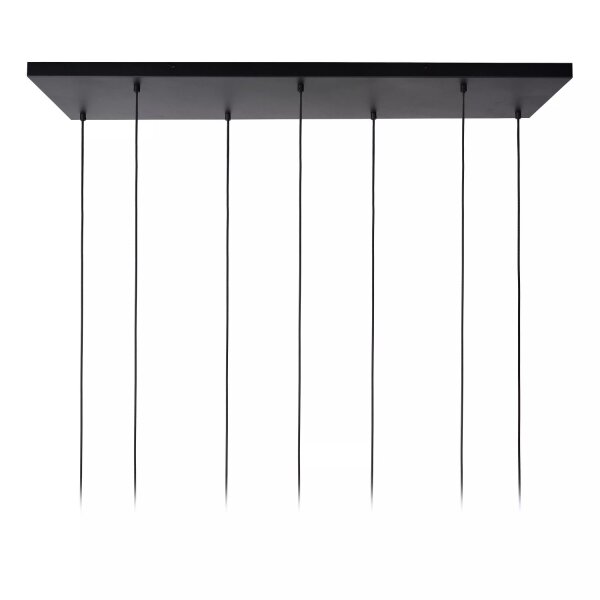 Hängelampe Glas Metall Bernstein Schwarz E27 150 cm