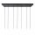 Hängelampe Glas Metall Bernstein Schwarz E27 150 cm