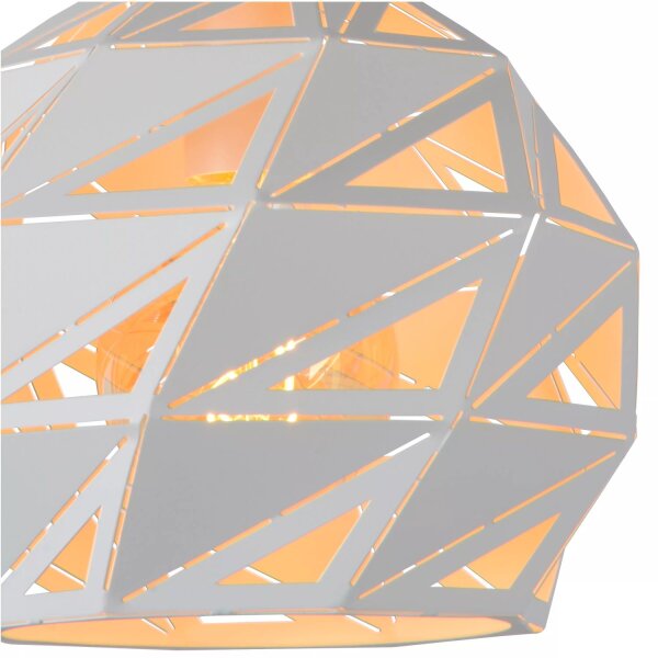 Stylische Hängeleuchte Metall Weiß Ø25 cm E27 Modern