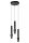 LED Pendelleuchte Metall Schwarz B:28 cm 2700 K 3-flmg