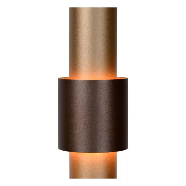 LED Hängeleuchte Gold Kaffeebraun B:28 cm 2700 K 3-flmg