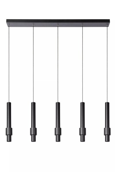 LED Hängeleuchte Metall Schwarz 103 cm 2700 K 5-flammig