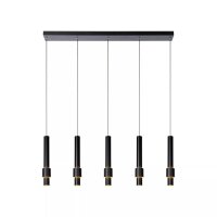 LED Hängeleuchte Metall Schwarz 103 cm 2700 K 5-flammig