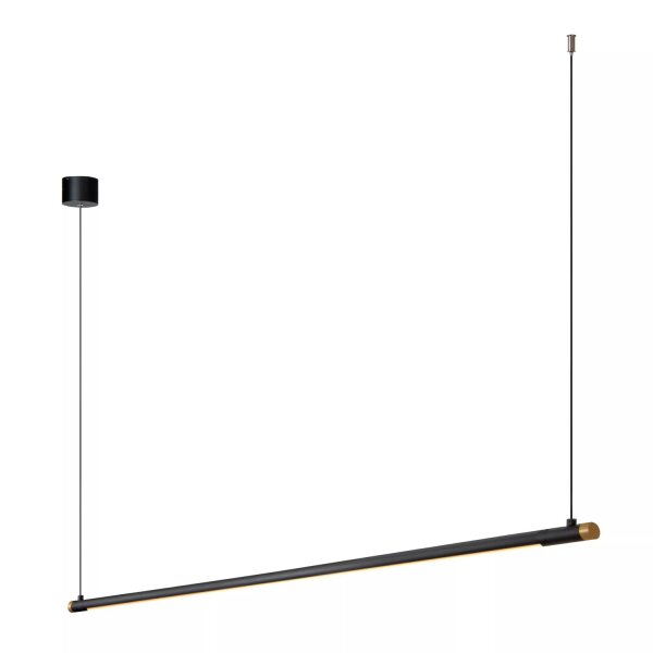 LED Hängelampe dimmbar Schwarz Gold 152 cm 2700-4000 K