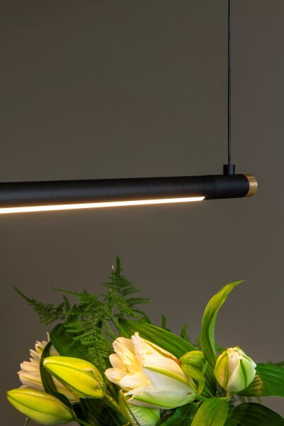 LED Hängelampe dimmbar Schwarz Gold 152 cm 2700-4000 K
