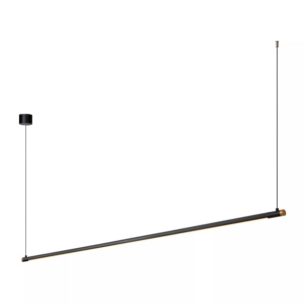 LED Hängelampe dimmbar Schwarz Gold 197 cm 2700-4000 K
