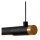 LED Hängelampe dimmbar Schwarz Gold 197 cm 2700-4000 K