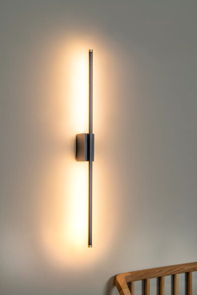 LED Wandlampe dimmbar Schwarz Gold B:59 cm 2700-4000 K