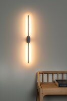 LED Wandlampe dimmbar Schwarz Gold B:59 cm 2700-4000 K