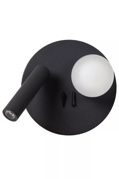 LED Wandleuchte Glaskugel Metall Spot flexibel 3000 K