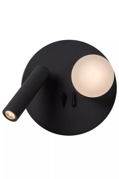 LED Wandleuchte Glaskugel Metall Spot flexibel 3000 K