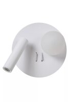 LED Wandleuchte Glaskugel Weiß Spot flexibel 4 W...
