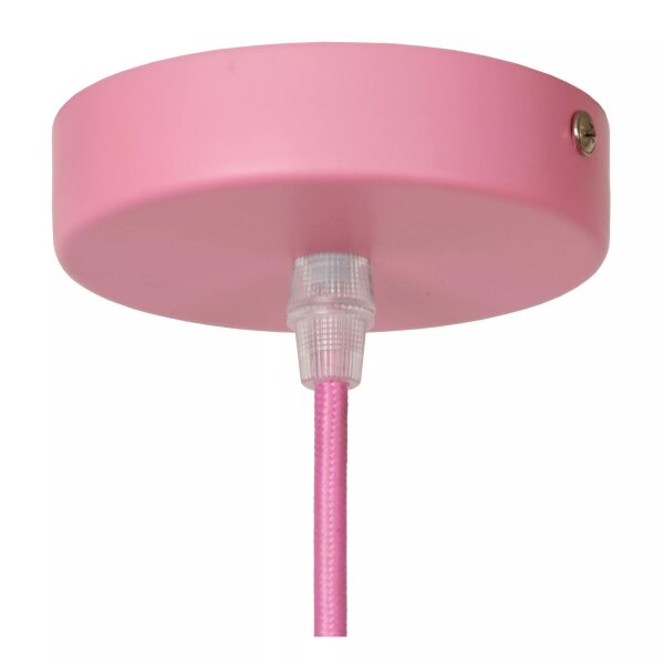 Verspielte Hängelampe Kinder Holz Pink Ø33,5 cm E27