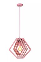 Verspielte Hängelampe Kinder Holz Pink Ø33,5...