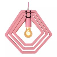 Verspielte Hängelampe Kinder Holz Pink Ø33,5...