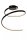 LED Deckenlampe Schwarz dimmbar L:46 cm warmweiß 3000 K