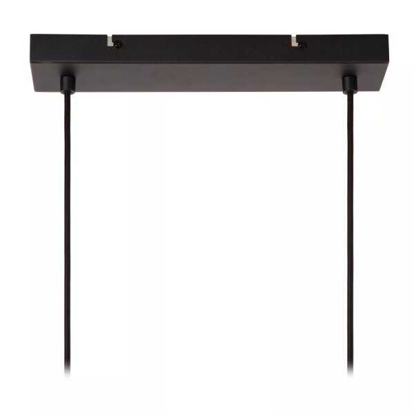 Hängelampe Stoff Metall Schwarz 107 cm lang E27 4-flmg