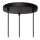Hängelampe Stoff Metall Beige Schwarz B:46 cm E27