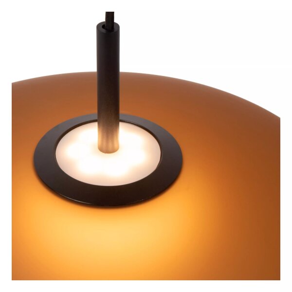 LED Hängelampe Glas Bernstein akzentuiert 2700 K Ø40 cm