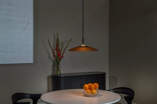 LED Hängelampe Glas Bernstein akzentuiert 2700 K Ø40 cm