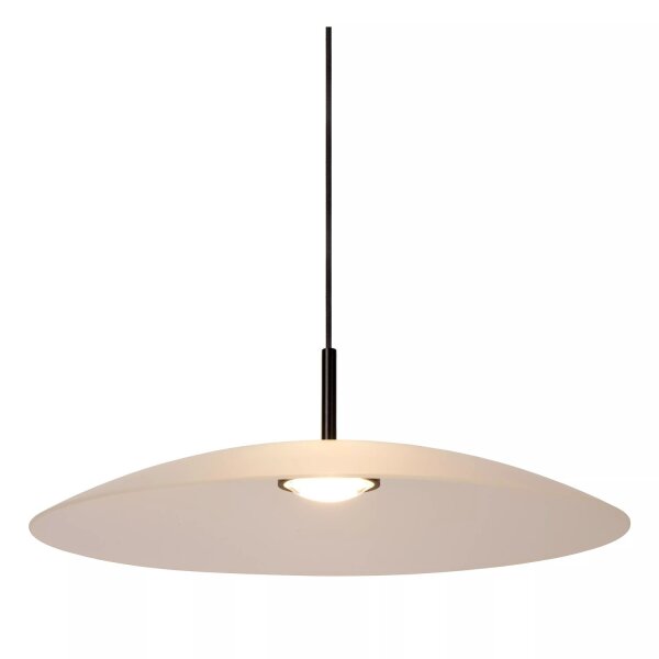 LED Hängeleuchte Glas Weiß Ø60 cm 2700 K akzentuiert