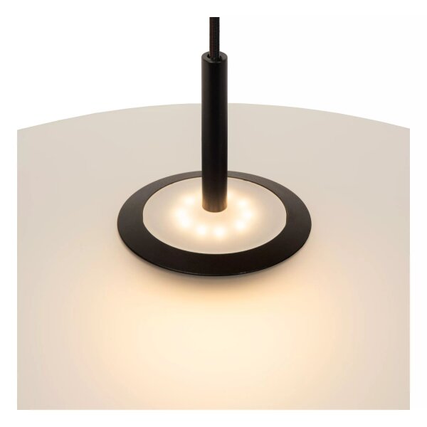 LED Hängeleuchte Glas Weiß Ø60 cm 2700 K akzentuiert