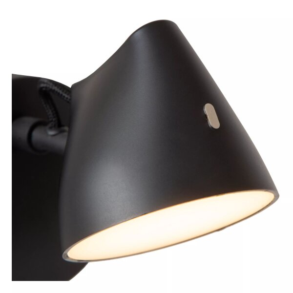 LED Wandstrahler Schwarz T:16,5 cm 2700 K beweglich