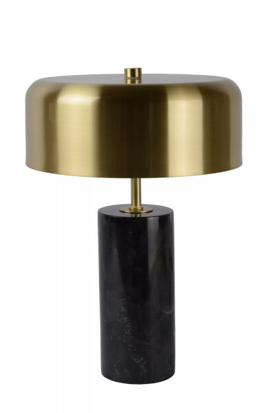 Tischleuchte Marmor Metall Schwarz Gold 36,5 cm 3-flmg