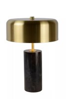 Tischleuchte Marmor Metall Schwarz Gold 36,5 cm 3-flmg
