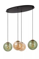 Hängelampe Glas Grün Bernstein L:95 cm E27...