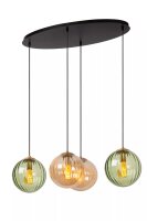 Hängelampe Glas Grün Bernstein L:95 cm E27...