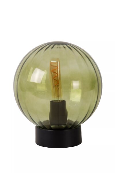 Runde Tischlampe Glaskugel Grün E27 29 cm blendarm