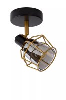 Deckenstrahler Rauchglas Bronze Schwarz E14 L:16 cm