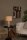 Blendarme Tischleuchte Stoff Travertin Taupe E27 48 cm
