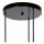 Hängelampe Rauchglas Metall Schwarz L:32 cm E27 3-flmg
