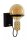Wandlampe Metall Schwarz Gold H:21,8 cm E27 Vintage