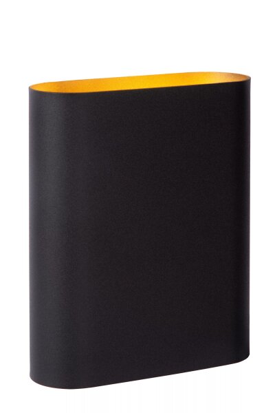 Wandleuchte Up Down Schwarz Gold B:16 cm E14 2-flammig