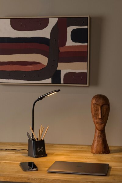 LED Tischlampe dimmbar induktives Laden 34 cm 3000 K