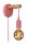 Wandleuchte Kinder Metall Pink Natur H:22 cm E27 Kabel