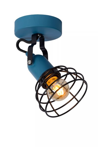 Deckenstrahler Kinder Blau E27 schwenkbar B:10,5 cm