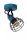 Deckenstrahler Kinder Blau E27 schwenkbar B:10,5 cm