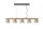 Pendelleuchte Beton Holz Grau E14 110 cm 5-flammig