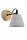 Wandstrahler Beton Holz Grau E14 T:21 cm verstellbar