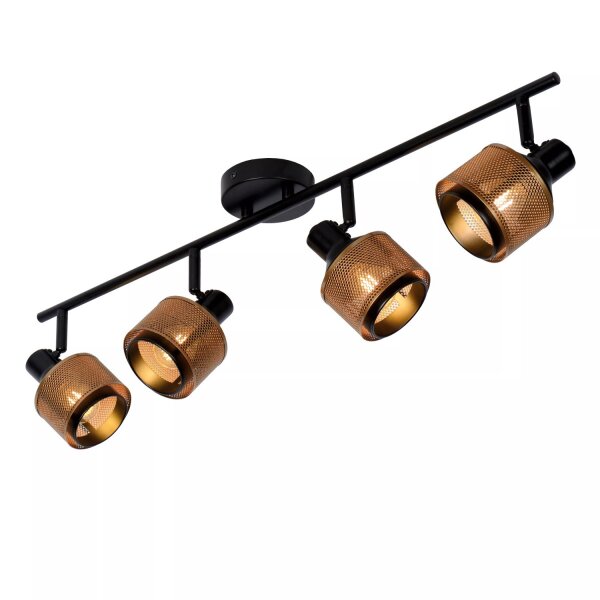 Deckenspot Bronze Schwarz 4-flmg 74 cm E14 beweglich