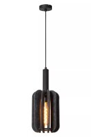 H&auml;ngelampe Filz Metall Grau Schwarz E27 &Oslash;20 cm rund