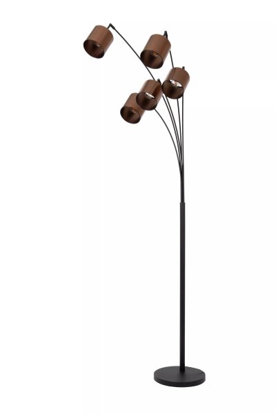 XXL Bogenlampe Metall Schwarz Rostbraun 200 cm 5-flmg